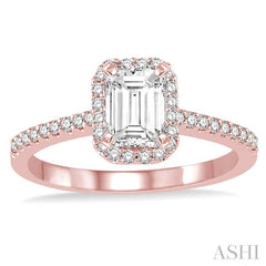 1/4 Ctw Diamond Semi-Mount Engagement Ring in 14K Rose Gold