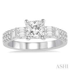 1/2 Ctw Diamond Semi-Mount Engagement Ring in 14K White Gold