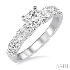1/2 Ctw Diamond Semi-Mount Engagement Ring in 14K White Gold