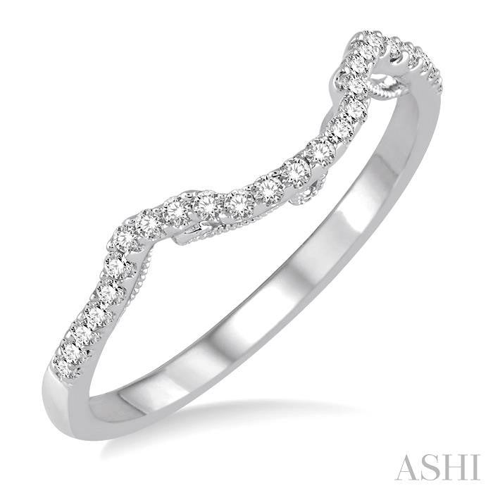 1/6 Ctw Round Diamond Wedding Band in 14K White Gold