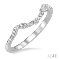 1/6 Ctw Round Diamond Wedding Band in 14K White Gold