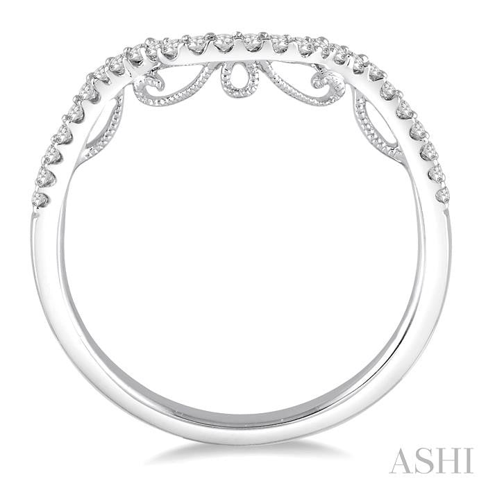 1/6 Ctw Round Diamond Wedding Band in 14K White Gold