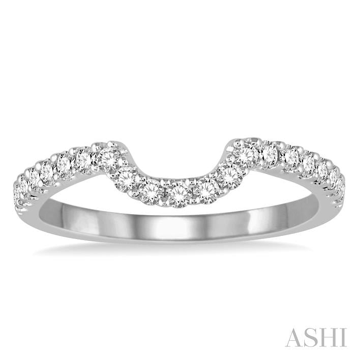 1/3 Ctw Round Cut Diamond Wedding band in 14K White Gold