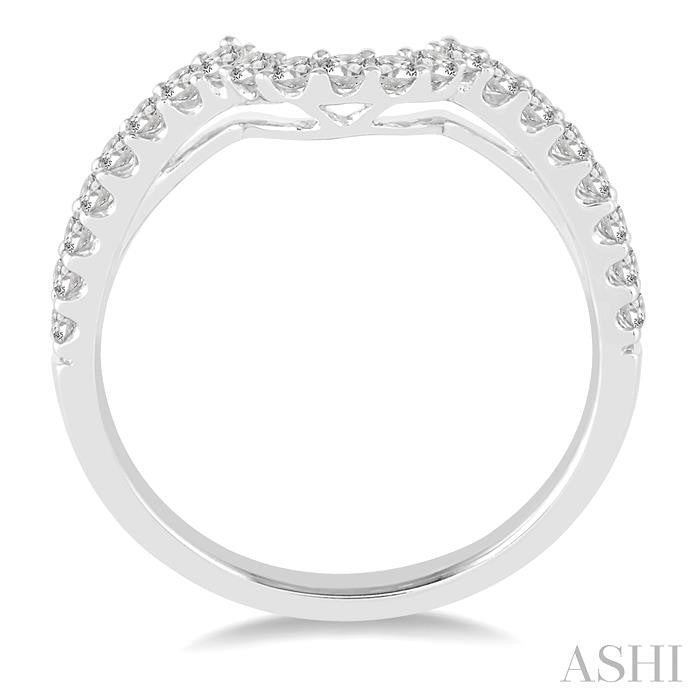 1/3 Ctw Round Cut Diamond Wedding band in 14K White Gold