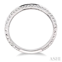 1/6 Ctw Round Cut Diamond Matching Wedding Band in 14K White Gold