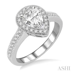 1/3 Ctw Diamond Semi-Mount Engagement Ring in 14K White Gold