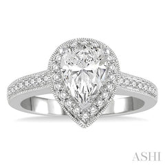 1/3 Ctw Diamond Semi-Mount Engagement Ring in 14K White Gold