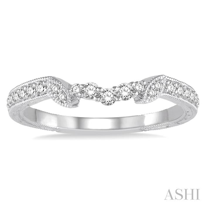 1/6 Ctw Round Diamond Wedding Band in 14K White Gold