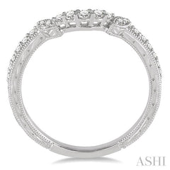 1/6 Ctw Round Diamond Wedding Band in 14K White Gold