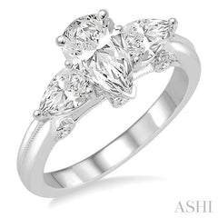 1/2 Ctw Diamond Semi-Mount Engagement Ring in 14K White Gold