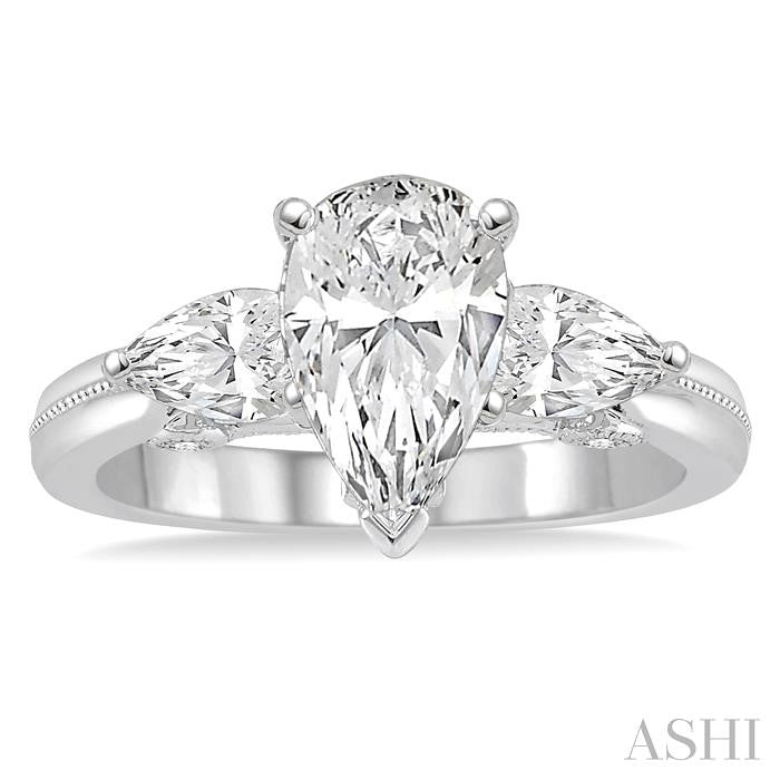 1/2 Ctw Diamond Semi-Mount Engagement Ring in 14K White Gold
