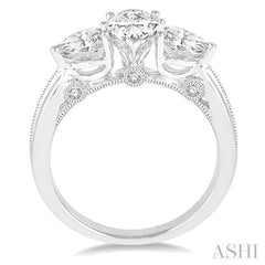 1/2 Ctw Diamond Semi-Mount Engagement Ring in 14K White Gold