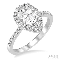 1/3 Ctw Diamond Semi-Mount Engagement Ring in 14K White Gold