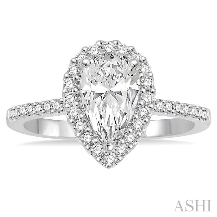 1/3 Ctw Diamond Semi-Mount Engagement Ring in 14K White Gold