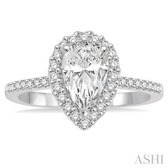 1/3 Ctw Diamond Semi-Mount Engagement Ring in 14K White Gold