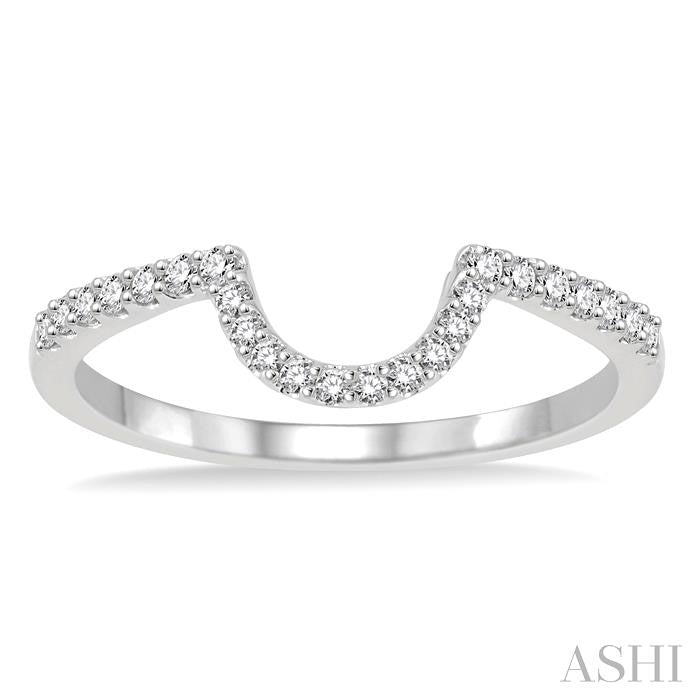 1/5 Ctw Round Diamond Wedding Band in 14K White Gold