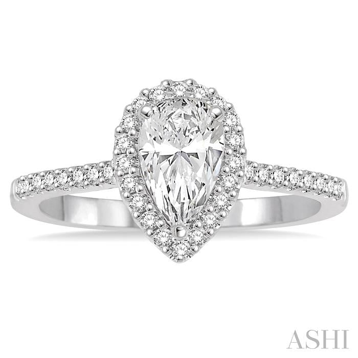 1/6 Ctw Diamond Semi-Mount Engagement Ring in 14K White Gold