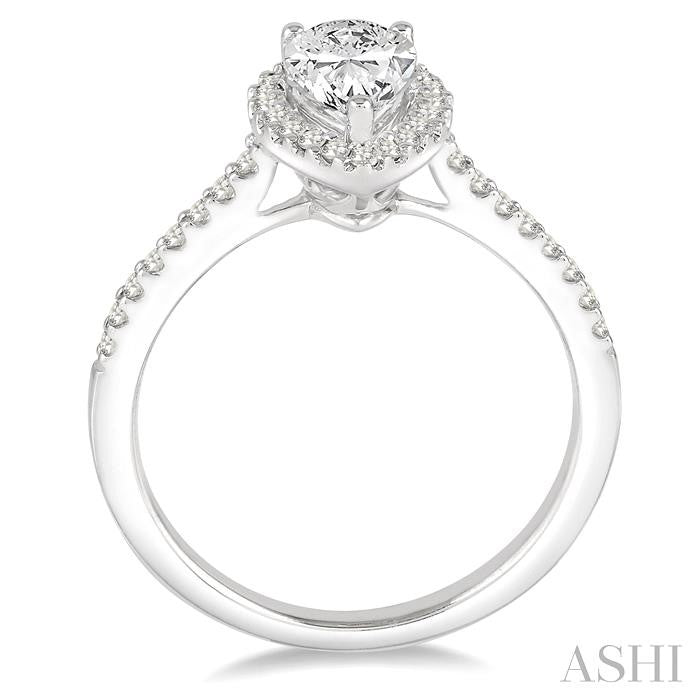 1/6 Ctw Diamond Semi-Mount Engagement Ring in 14K White Gold
