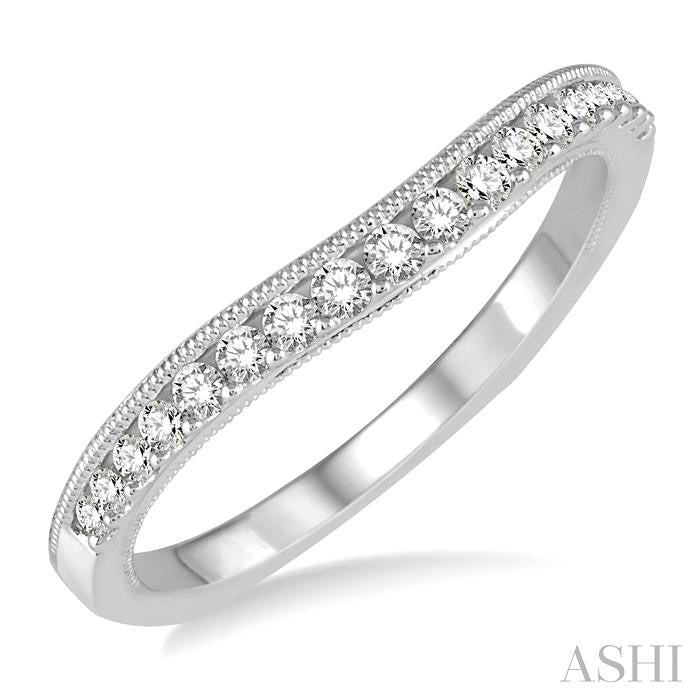 1/4 Ctw Round Diamond Wedding Band in 14K White Gold