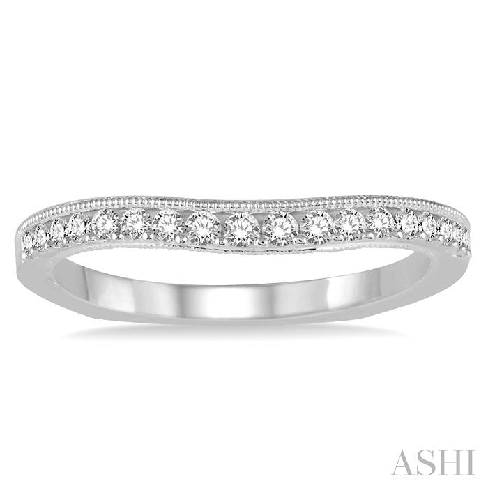 1/4 Ctw Round Diamond Wedding Band in 14K White Gold