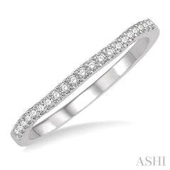 1/8 Ctw Round Cut Diamond Wedding Band in 14K White Gold