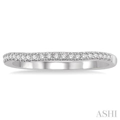 1/8 Ctw Round Cut Diamond Wedding Band in 14K White Gold