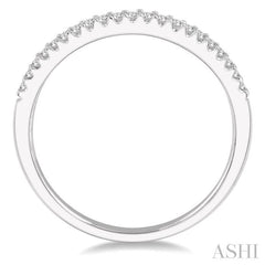 1/8 Ctw Round Cut Diamond Wedding Band in 14K White Gold
