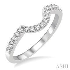 1/4 Ctw Round Cut Diamond Wedding Band in 14K White Gold