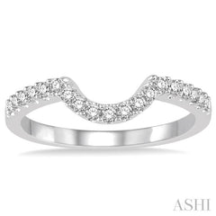 1/4 Ctw Round Cut Diamond Wedding Band in 14K White Gold