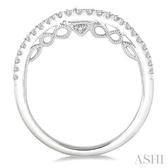 1/5 Ctw Round Cut Diamond Wedding Band in 14K White Gold
