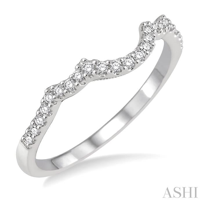 1/5 Ctw Round Diamond Wedding Band in 14K White Gold