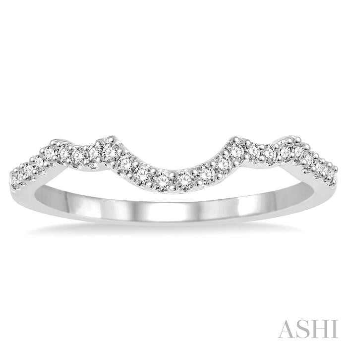 1/5 Ctw Round Diamond Wedding Band in 14K White Gold