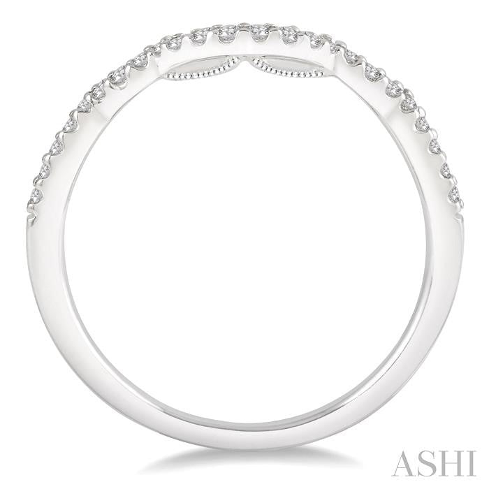 1/5 Ctw Round Diamond Wedding Band in 14K White Gold
