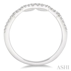 1/5 Ctw Round Diamond Wedding Band in 14K White Gold