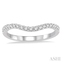 1/4 Ctw Round Cut Diamond Wedding Band in 14K White Gold