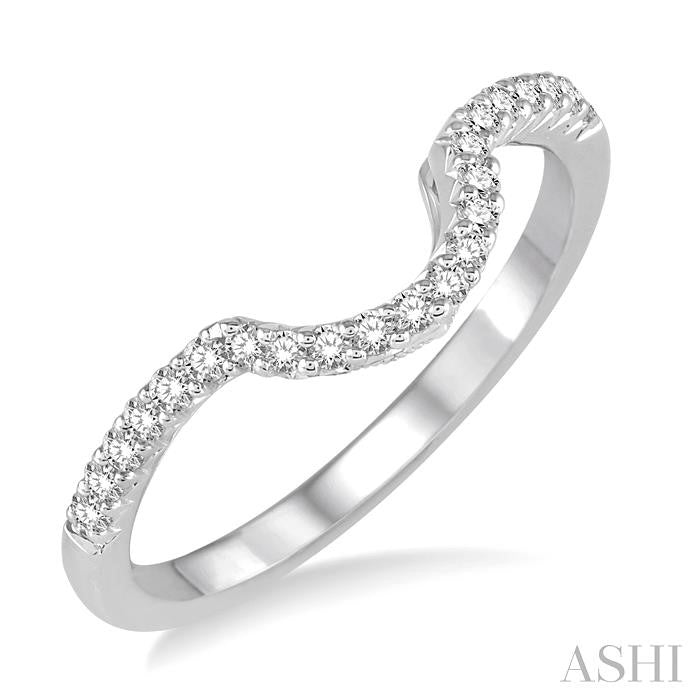 1/5 Ctw Round Diamond Wedding Band in 14K White Gold