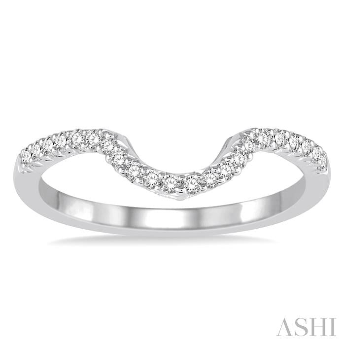 1/5 Ctw Round Diamond Wedding Band in 14K White Gold