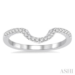 1/5 Ctw Round Diamond Wedding Band in 14K White Gold