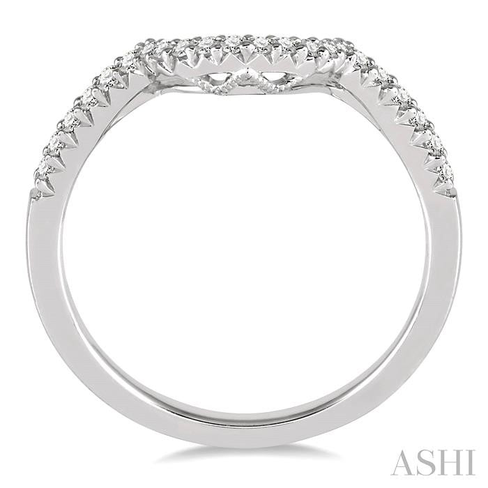 1/5 Ctw Round Diamond Wedding Band in 14K White Gold
