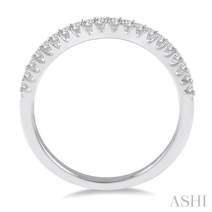 1/5 Ctw Round Diamond Wedding Band for Her in 14K White Gold