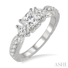 3/8 Ctw Diamond Semi-Mount Engagement Ring in 14K White Gold