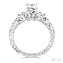 3/8 Ctw Diamond Semi-Mount Engagement Ring in 14K White Gold
