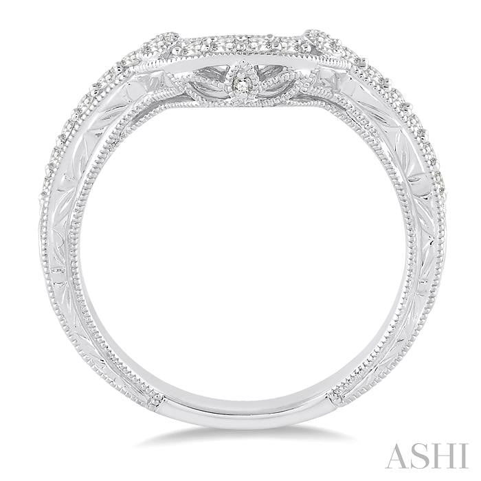 1/4 Ctw Round Cut Diamond Wedding Band in 14K White Gold