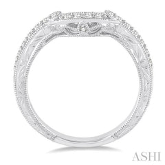 1/4 Ctw Round Cut Diamond Wedding Band in 14K White Gold