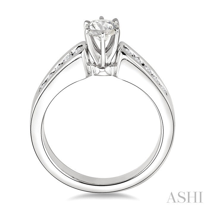 1/3 Ctw Diamond Semi-Mount Engagement Ring in 14K White Gold