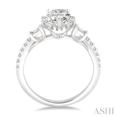 1/2 Ctw Diamond Semi-Mount Engagement Ring in 14K White Gold