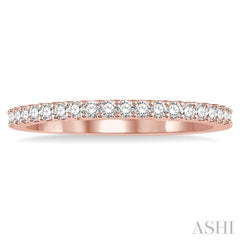 1/4 Ctw Round Cut Diamond Wedding Band in 14K Rose Gold