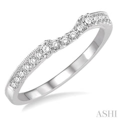 1/4 Ctw Round Cut Diamond Wedding Band in 14K White Gold