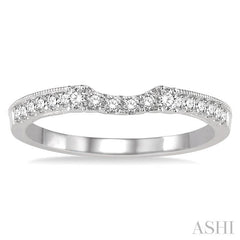 1/4 Ctw Round Cut Diamond Wedding Band in 14K White Gold