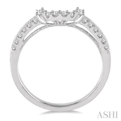 1/4 Ctw Round Cut Diamond Wedding Band in 14K White Gold